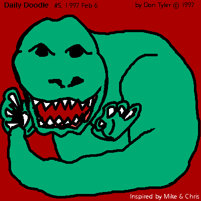 Tyrannosaur, inspired by Mike and Chris