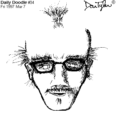 An egghead in hornrims