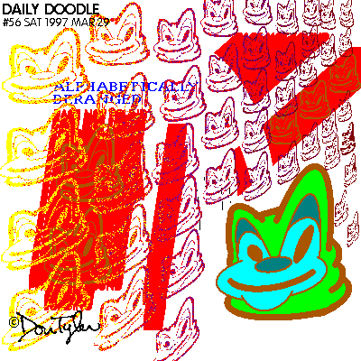 Alphabetically Deranged--froglike face replicated