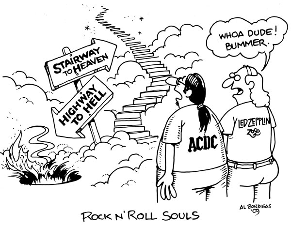AC/DC and Led Zep fans see choice of Stairway to Heaven or Highway to Hell