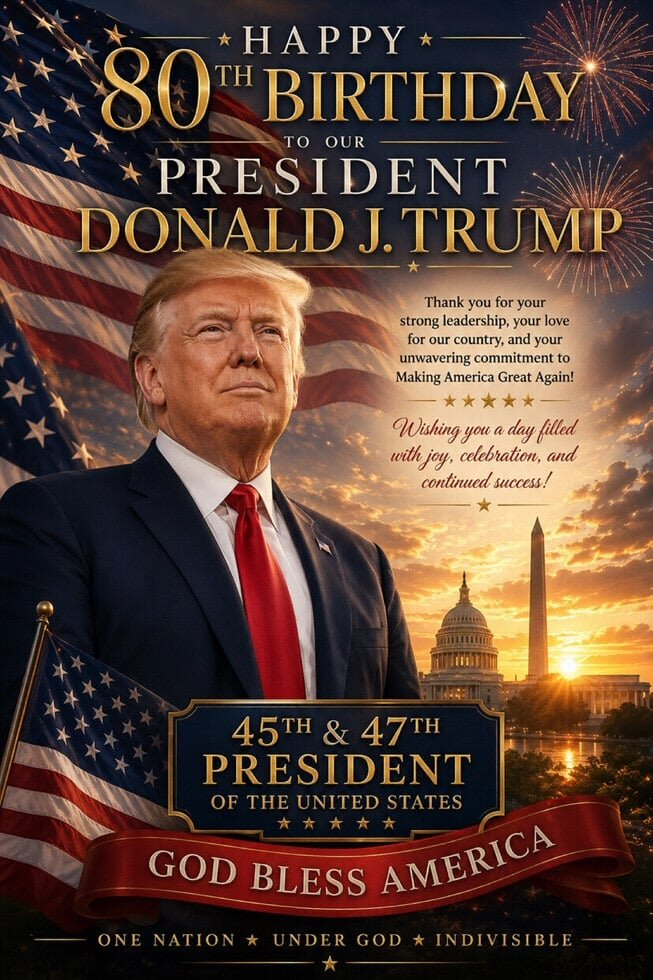 Happy 80th Birthday President Trump