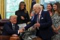 Buzz Aldrin handshake Pres. Trump