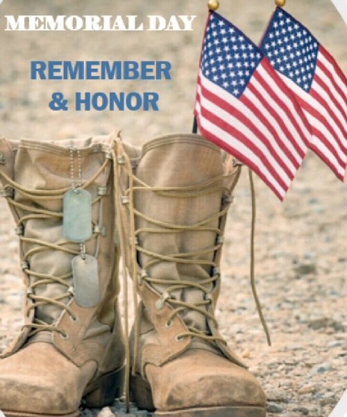 Memorial Day - boots, flags