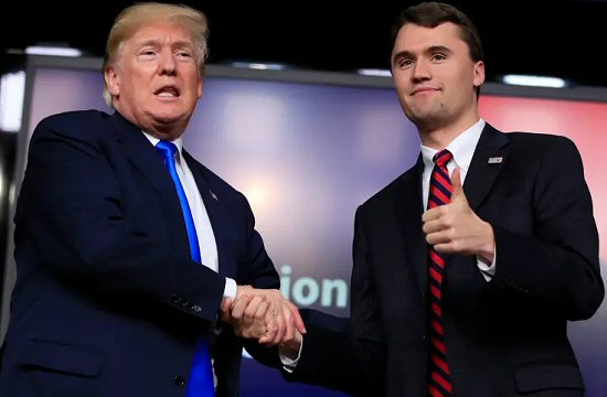 Trump & Kirk shaking hands
