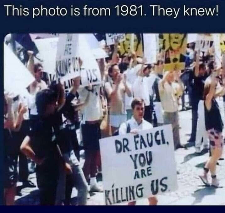 Dr Fauci is killing us, 1981