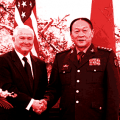 China and US Def Mins handshake