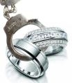 Handcuffed wedding rings