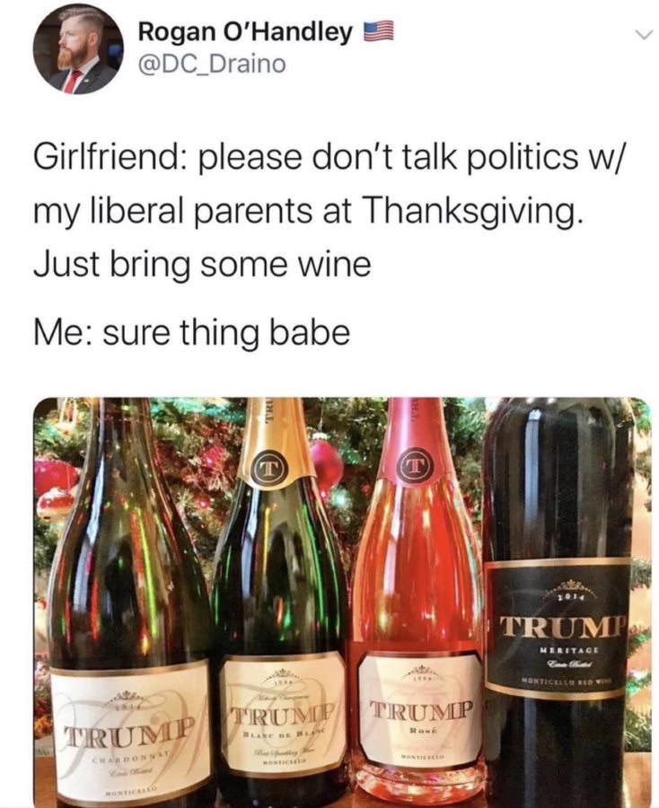 Just bring some wine.
