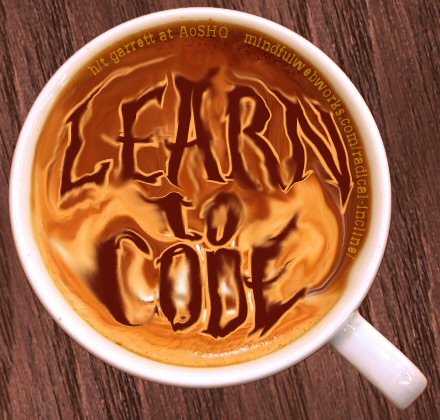 Learn to Code latte foam