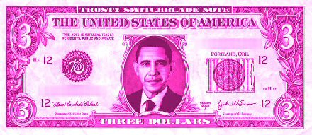 New Three-Dollar Bill: Obama