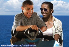 The Obamas, lost at sea