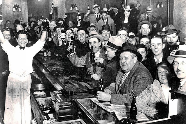 Bar crowd cheers prohibition