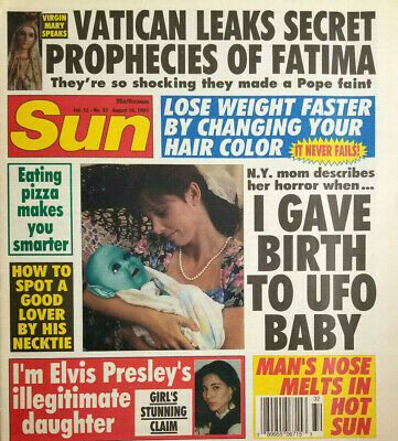 Sun Tabloid: I Gave Birth to UFO Baby