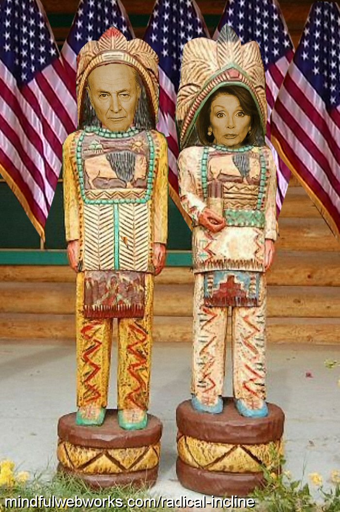 Cigar store Indians Chuck and Nancy