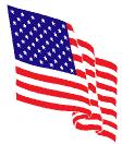 USA flag, wavy