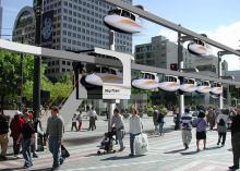 SkyTran overhead mag-lev personal transport system